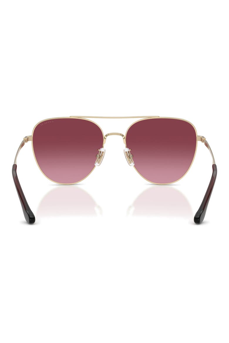 56mm Gradient Pilot Sunglasses, Alternate, color, LIGHT GOLD / MERLOT GRADIENT