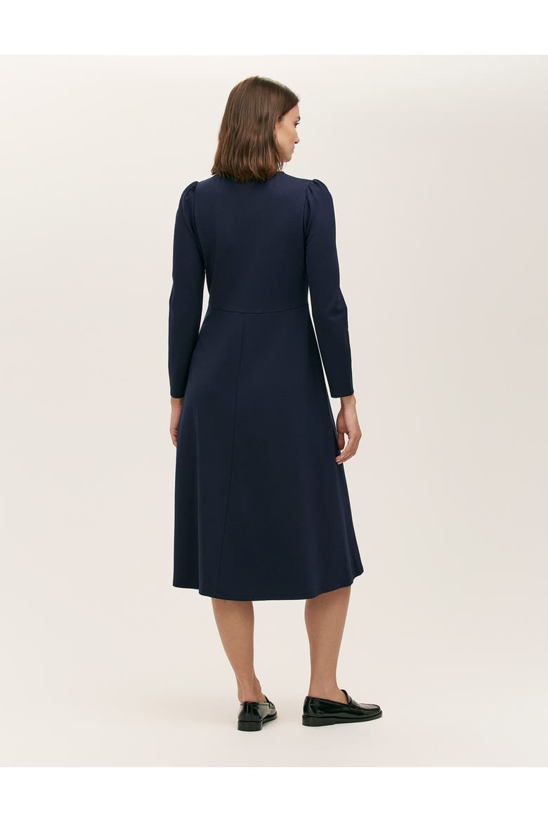 Gilly Ponte Jersey Midi Dress, Alternate, color, Navy