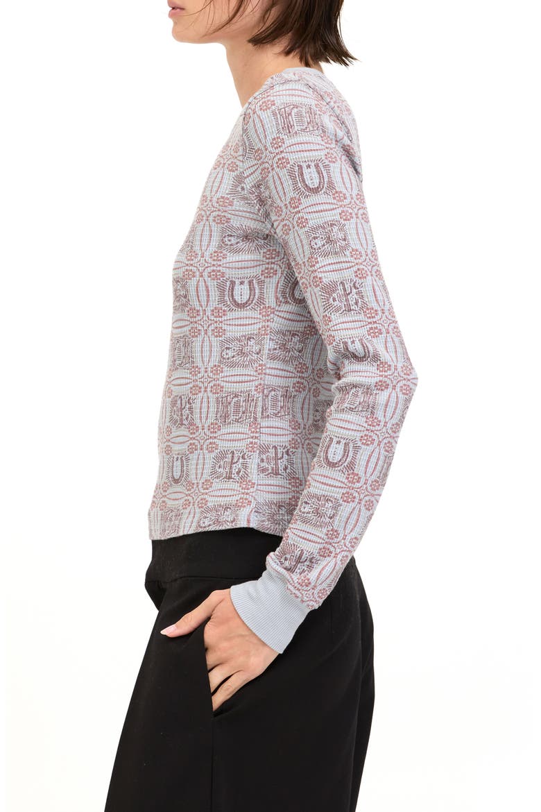 Western Graphic Long Sleeve Thermal T-Shirt, Alternate, color, SMOKEY BLUE