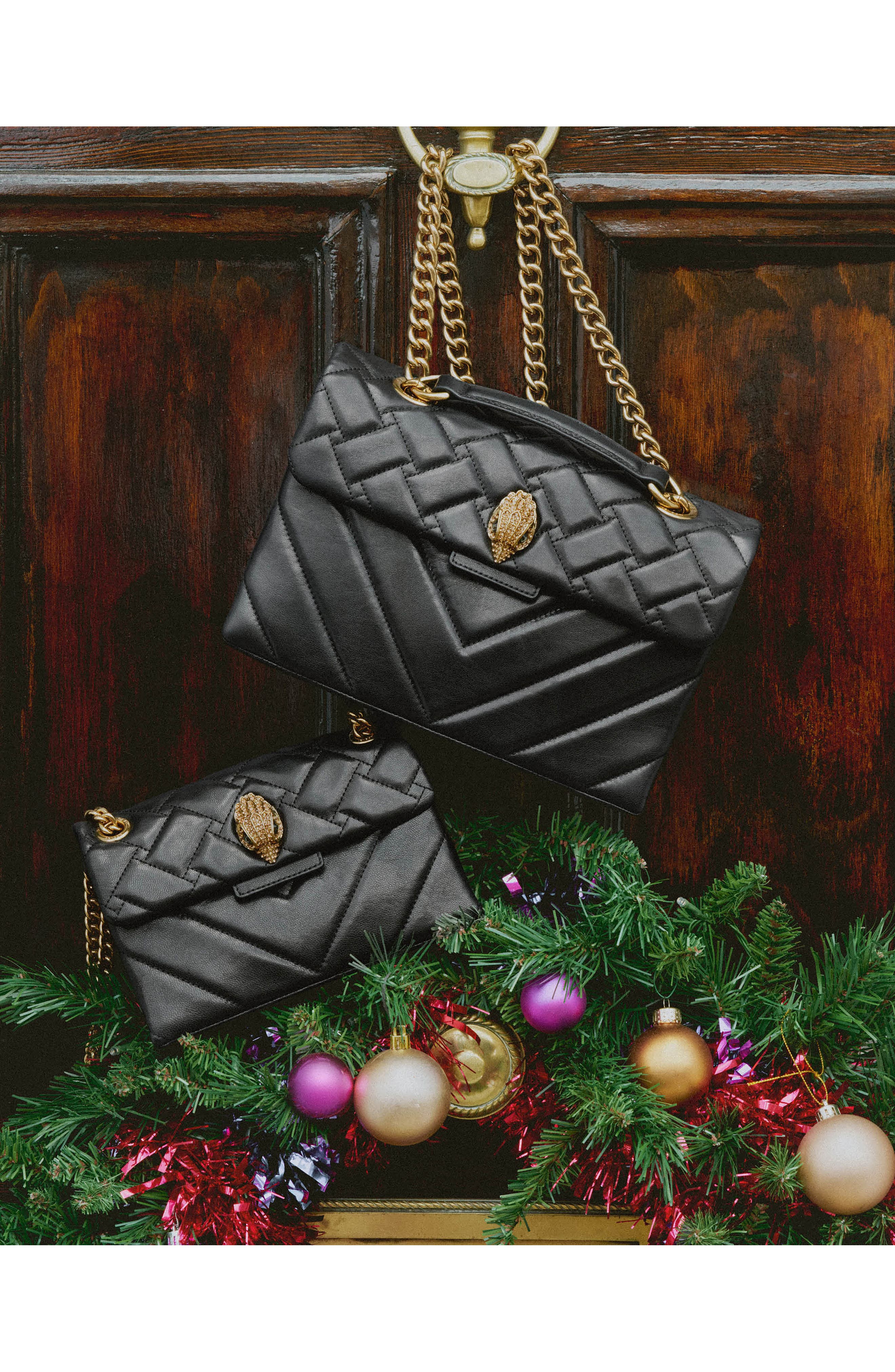 Mini Kensington Leather Crossbody Bag, Alternate, color, BLACK