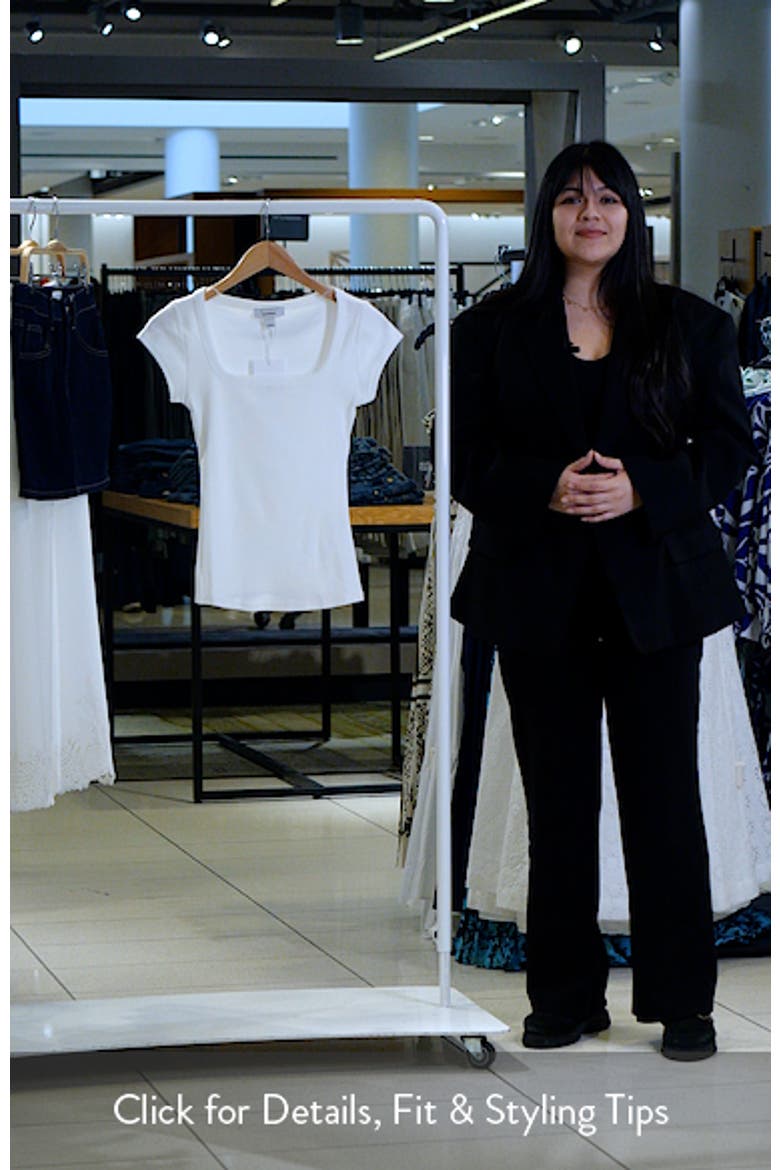 Rib Square Neck T-Shirt video