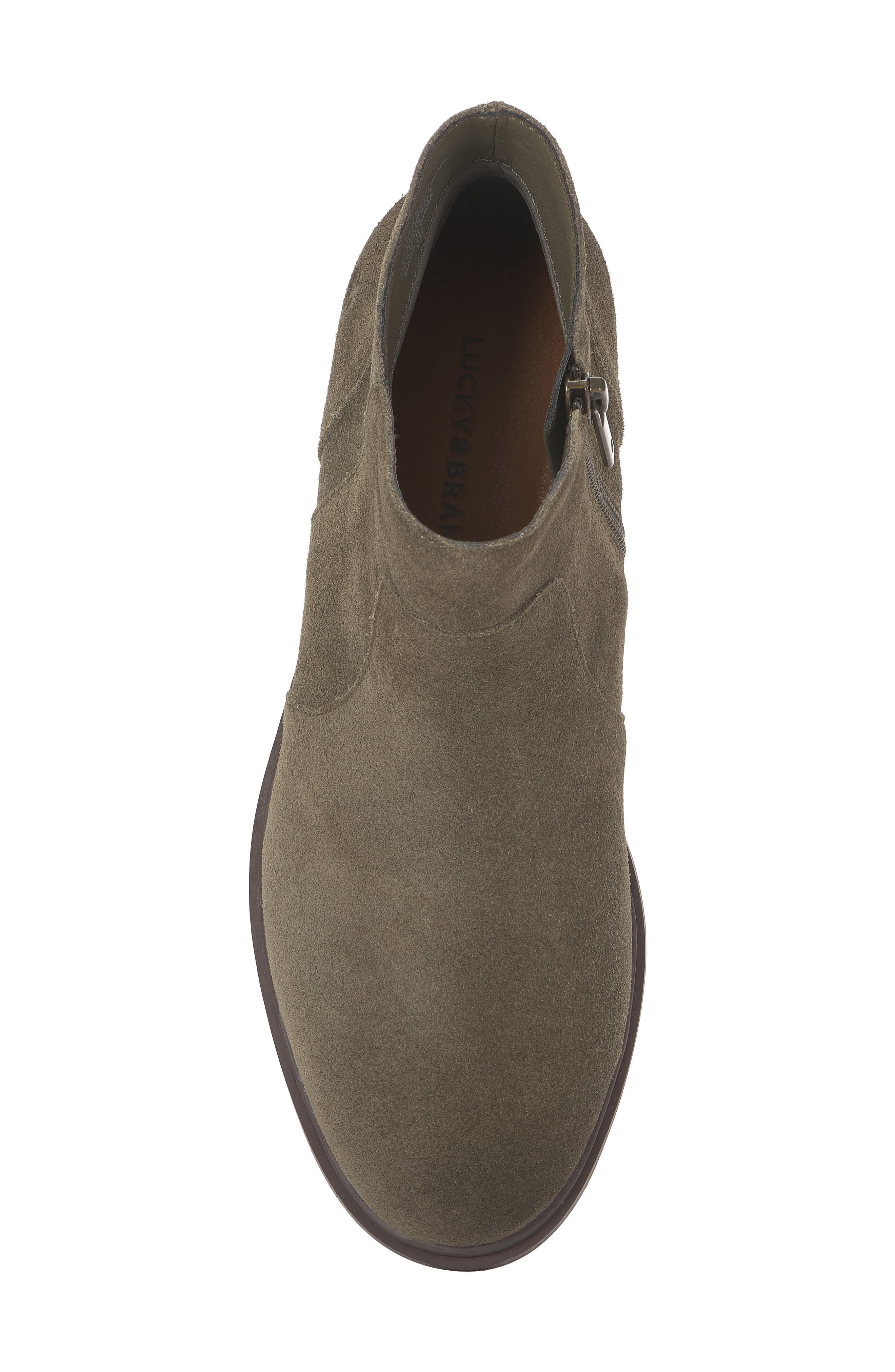 Haizly Leather Bootie, Alternate, color, GREEN 01