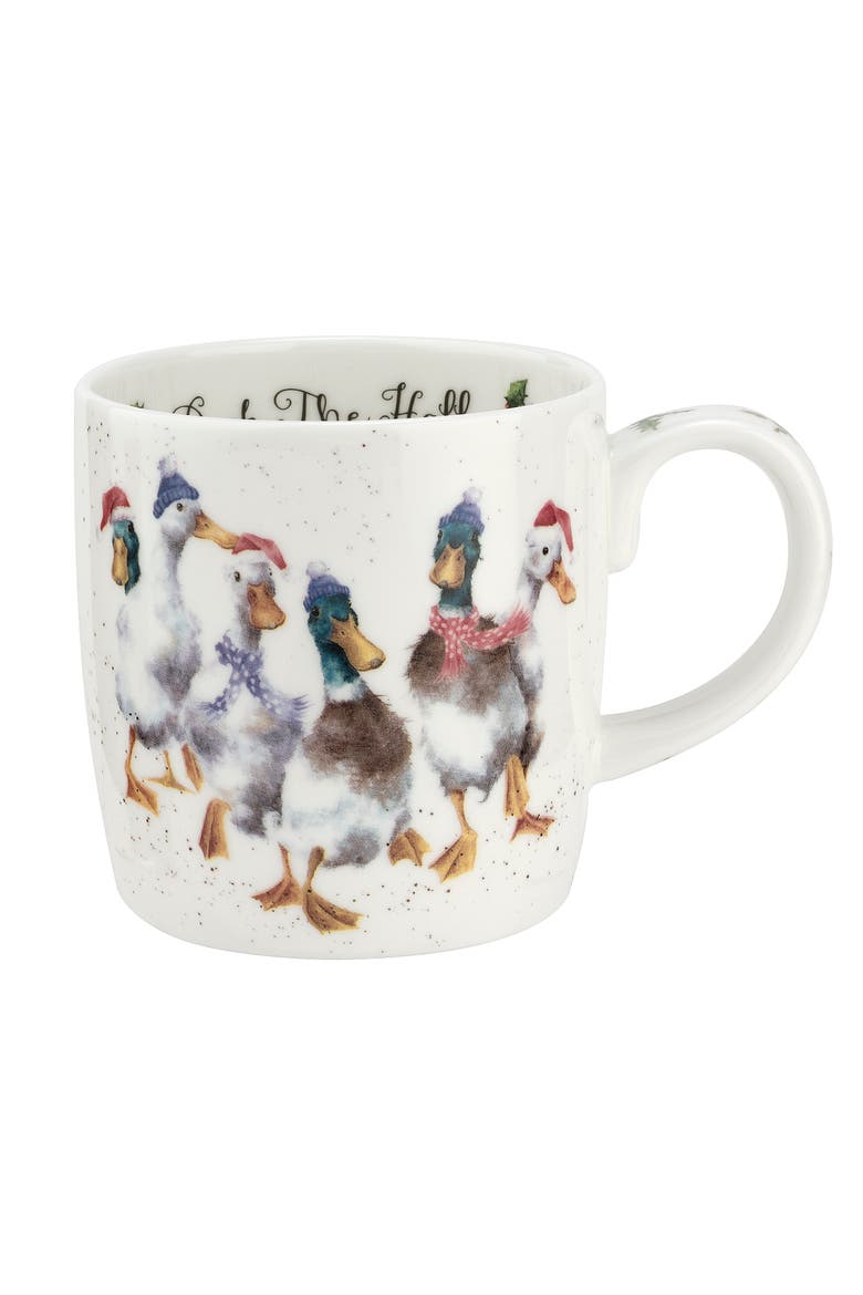 Wrendale Designs Christmas 14 ounce Mug, Alternate, color, Duck The Halls