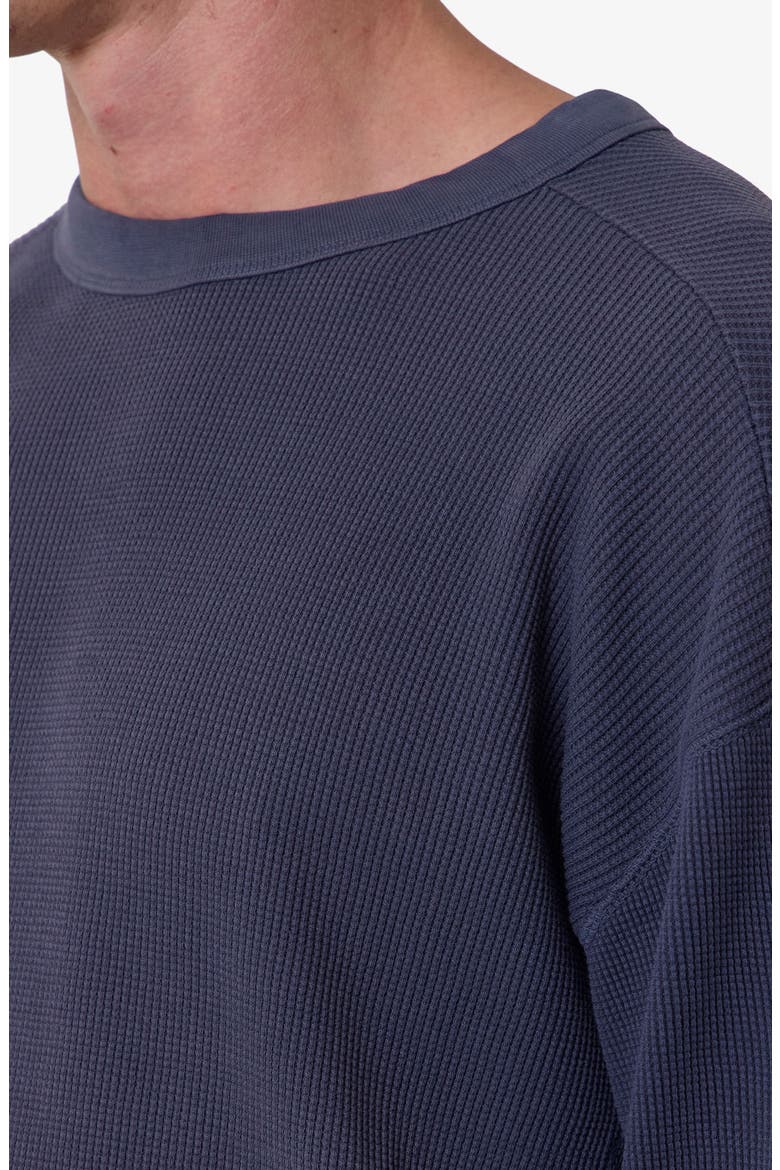 Washed Long Sleeve Cotton Thermal T-Shirt, Alternate, color, WASHED NAVY