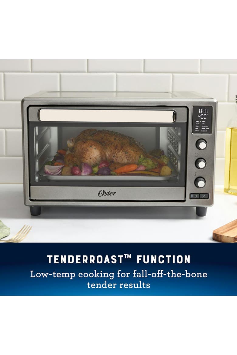 10 Function Digital Display Air Fryer and Countertop Toaster Oven, Alternate, color, Silver