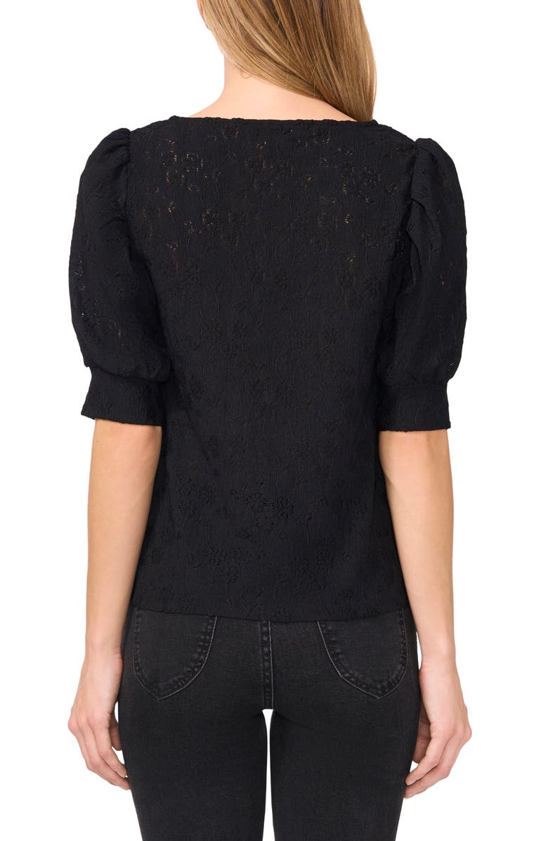 CeCe Floral Lace Puff Sleeve Top, Alternate, color, 