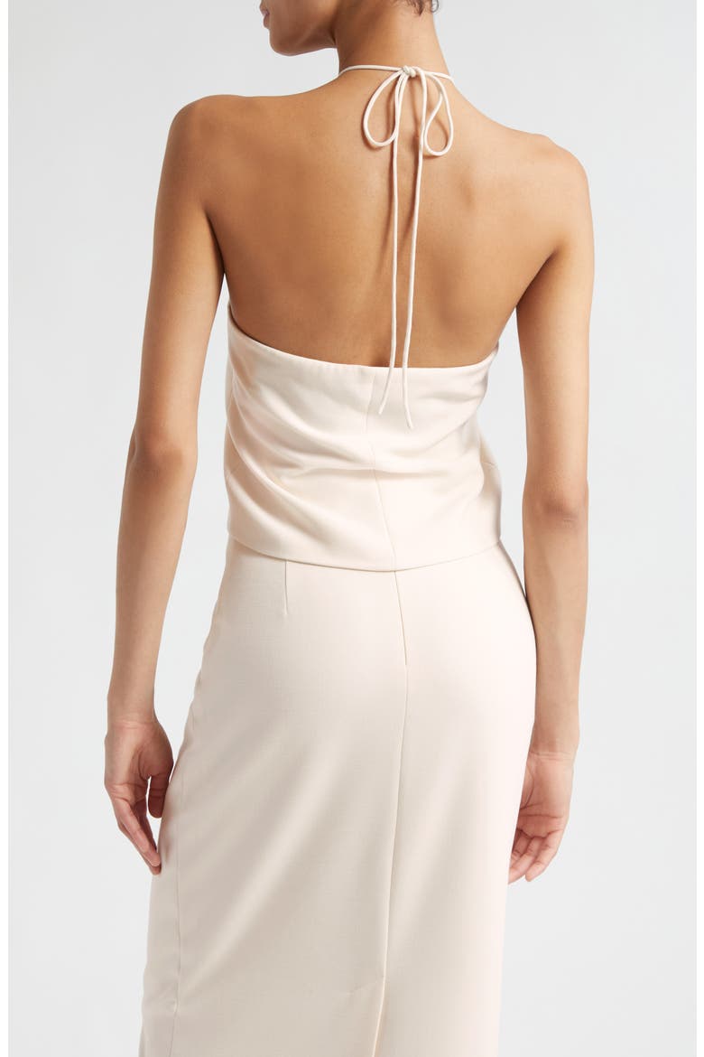 Slit Neck Halter Top, Alternate, color, OFF WHITE