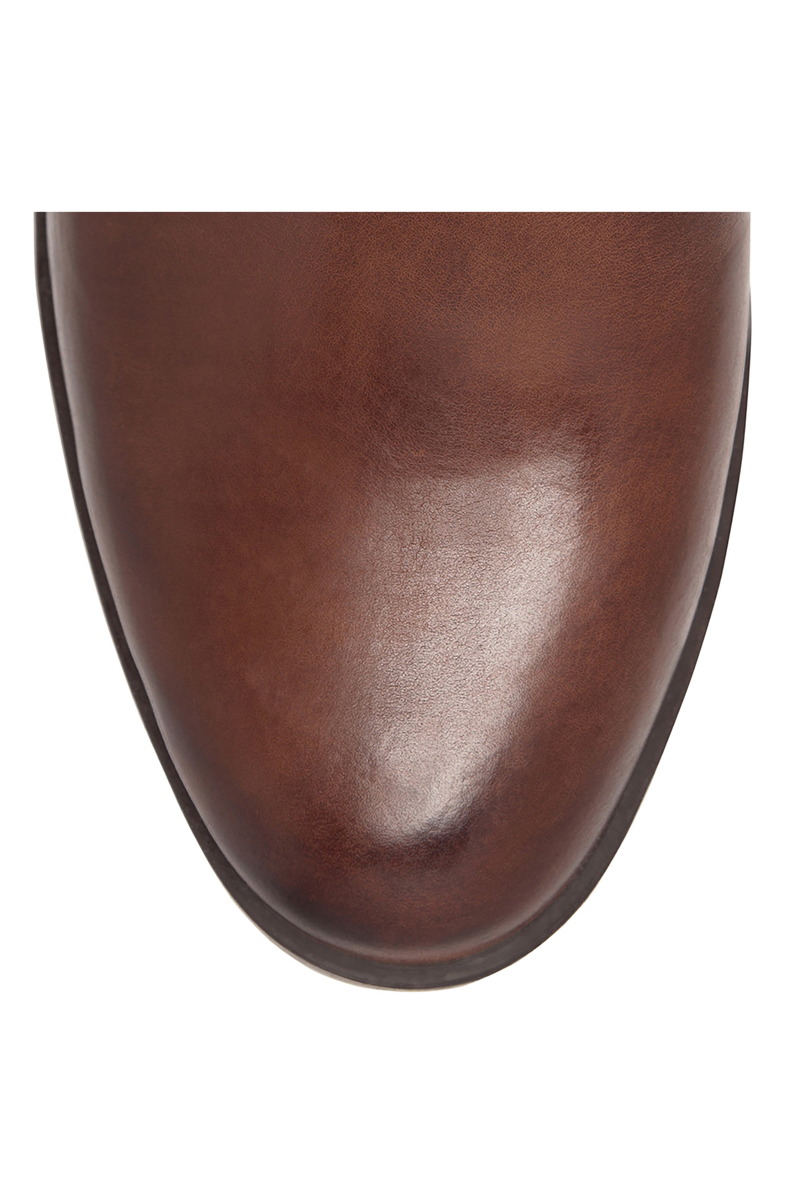 Elina Block Heel Bootie, Alternate, color, BROWN LEATHER