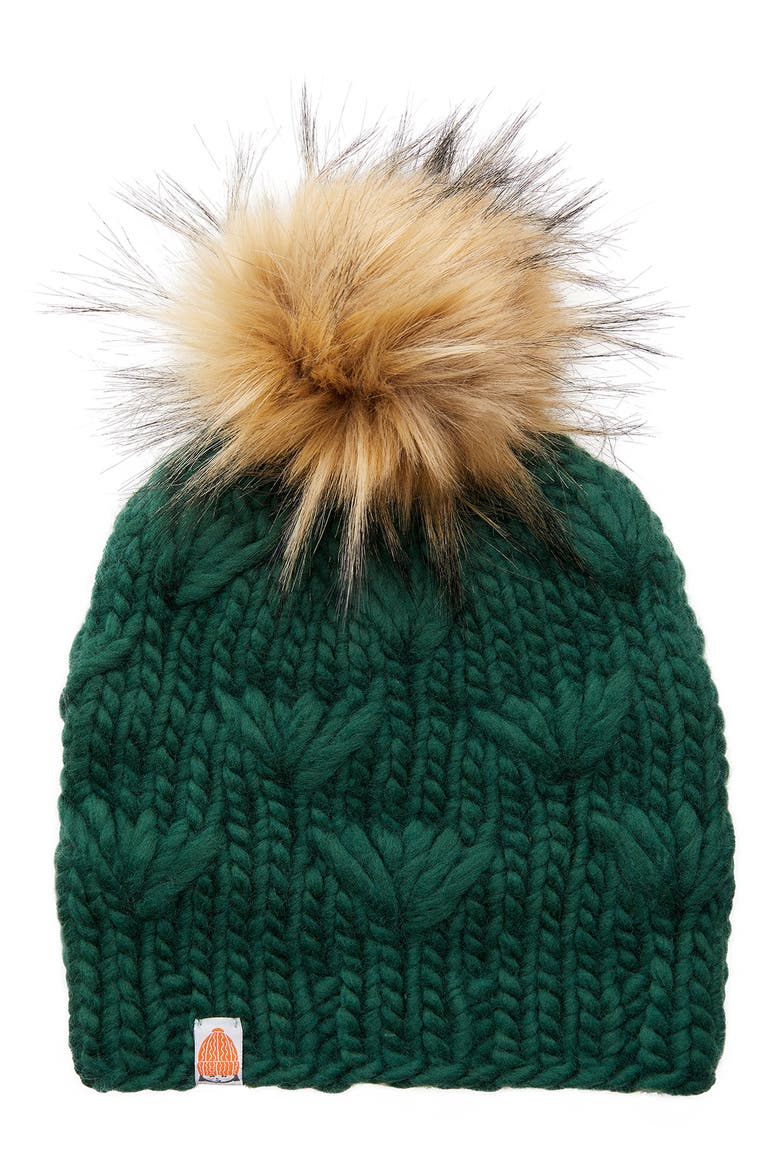 The Motley Merino Wool Beanie, Main, color, FOREST