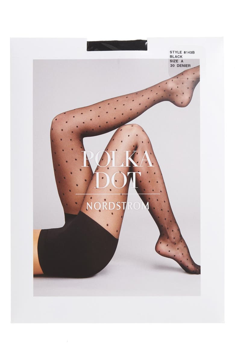 Nordstrom Polka Dot Tights, Alternate, color,