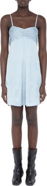 Zadig & Voltaire Rippies Pleated Satin Slipdress
