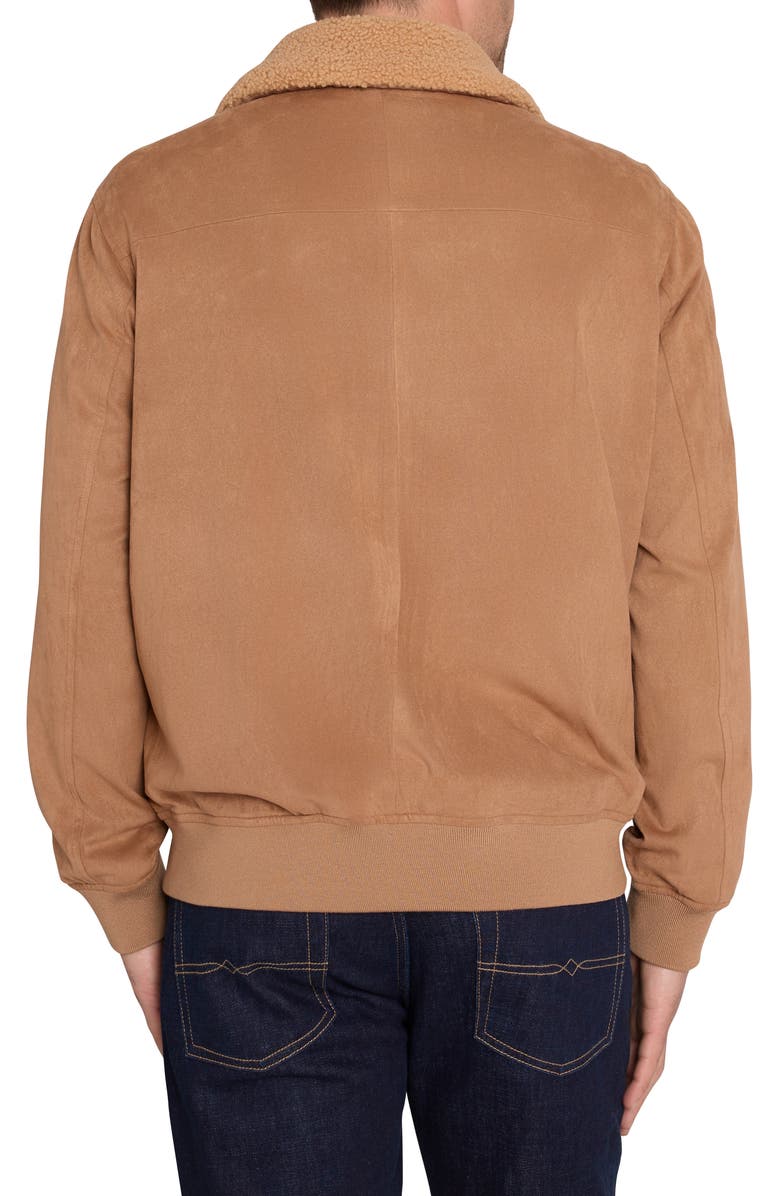 Sam Edelman Sueded Bomber Jacket with Removable Fleece Collar, Alternate, color, 