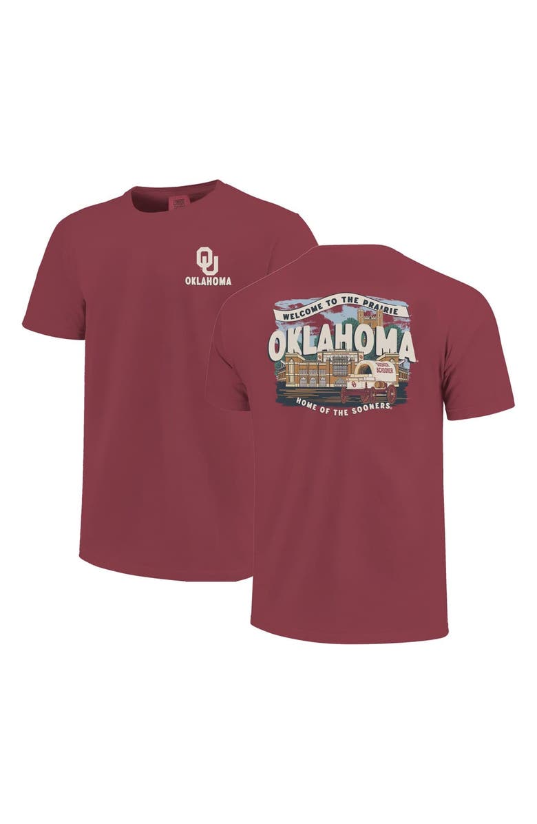 IMAGE ONE Youth  Crimson Oklahoma Sooners Local Campus Scene T-Shirt, Main, color, Crimson