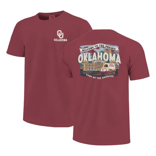 Image One Youth  Crimson Oklahoma Sooners Local Campus Scene T-shirt In Multi