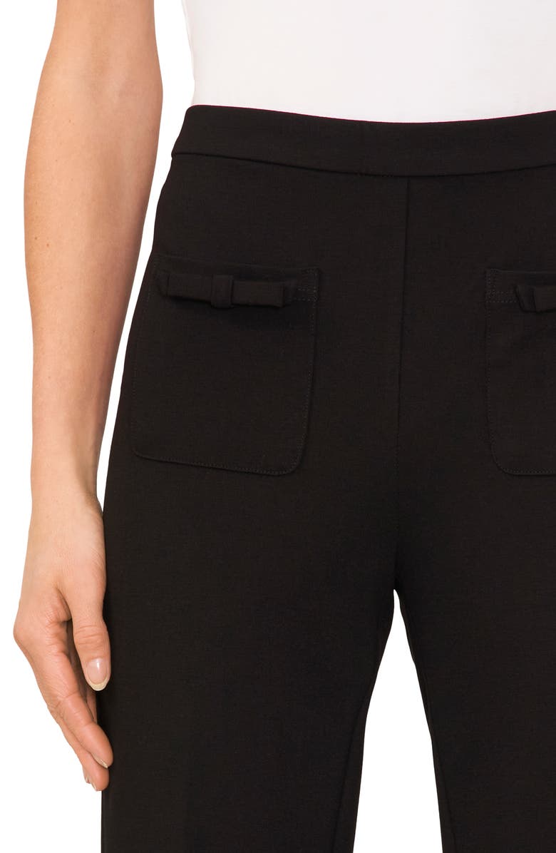 CeCe Bow Detail Slim Flare Pants, Alternate, color, 