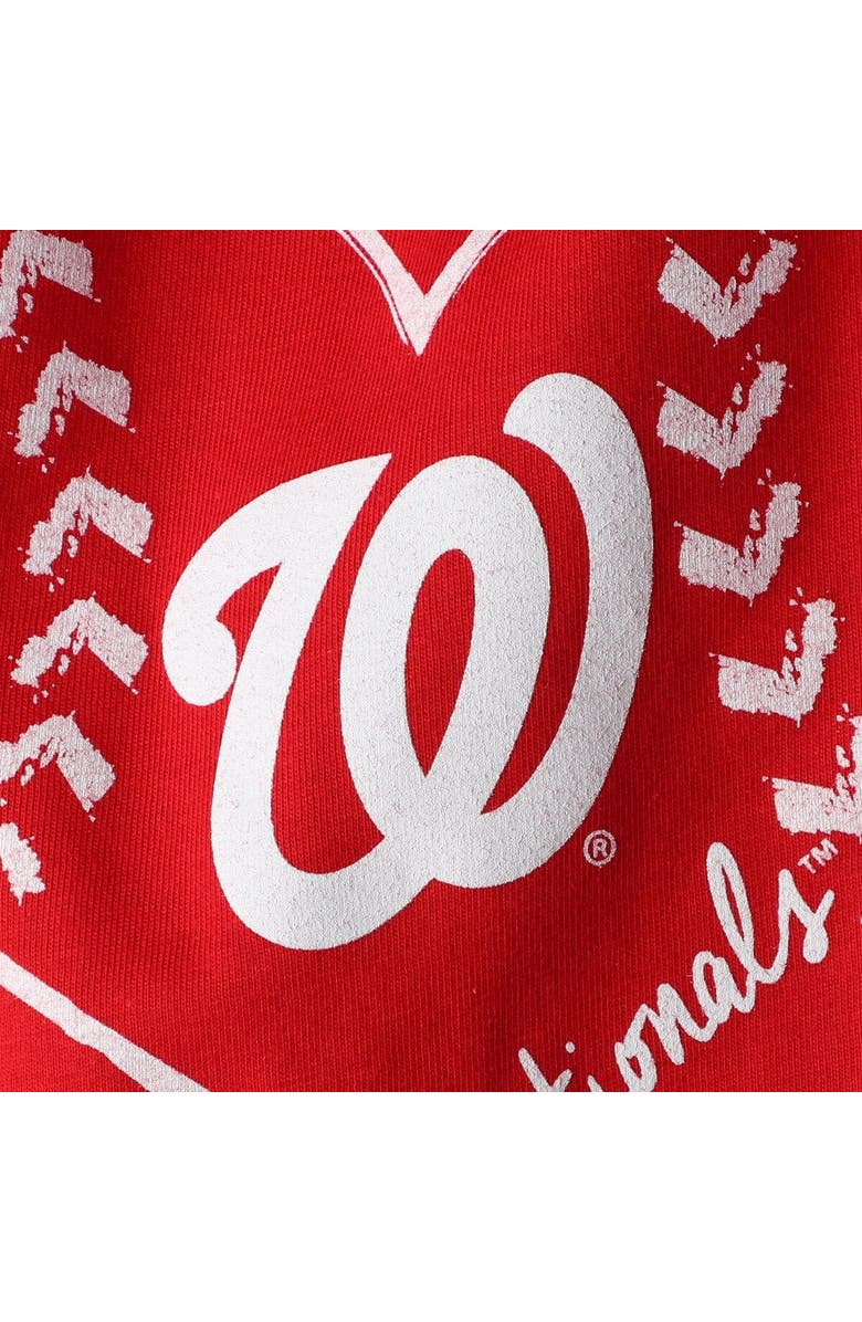 SOFT AS A GRAPE Girls Youth Soft as a Grape Red Washington Nationals Cotton Tank Top, Alternate, color, 