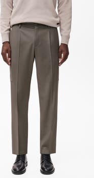 MANGO Slim Fit Thermolite® Pleated Cargo Pants