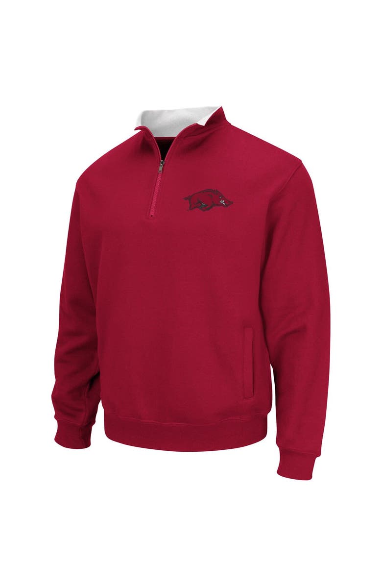 COLOSSEUM Men's Colosseum Cardinal Arkansas Razorbacks Big & Tall Tortugas Logo Quarter-Zip Sweatshirt, Alternate, color, Cardinal