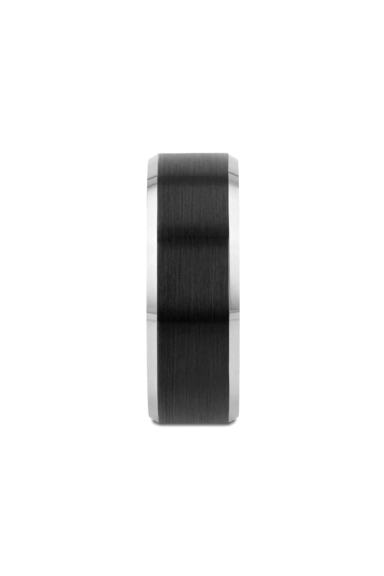 Aston Brushed Center Tungsten Wedding Band, Alternate, color, 7mm