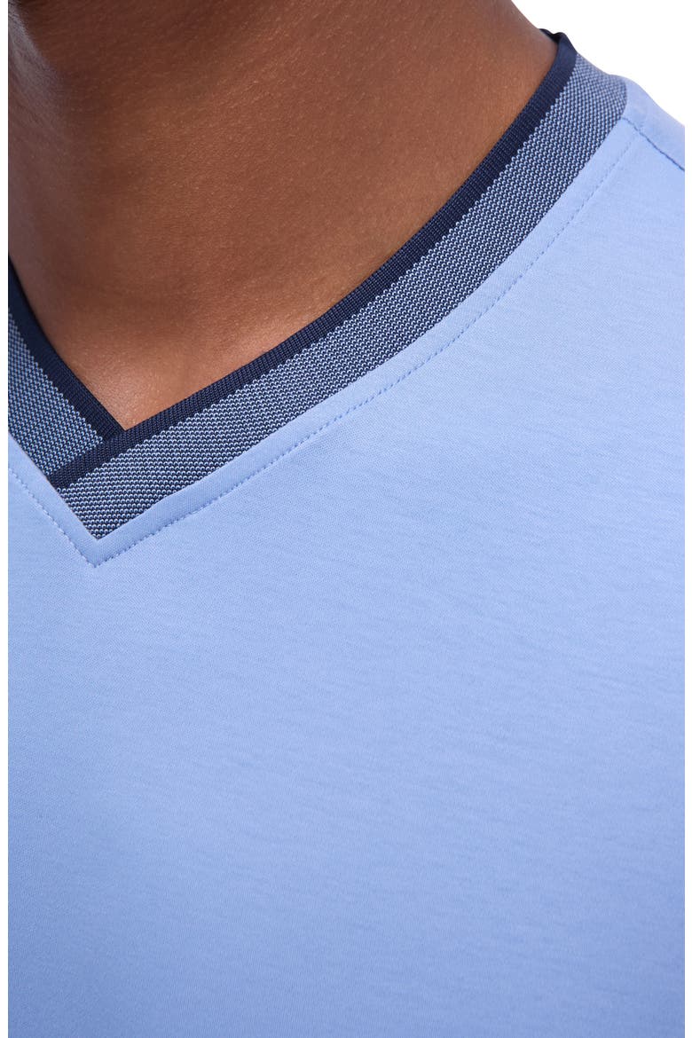 Pima Cotton V-Neck T-Shirt, Alternate, color, AIR BLUE