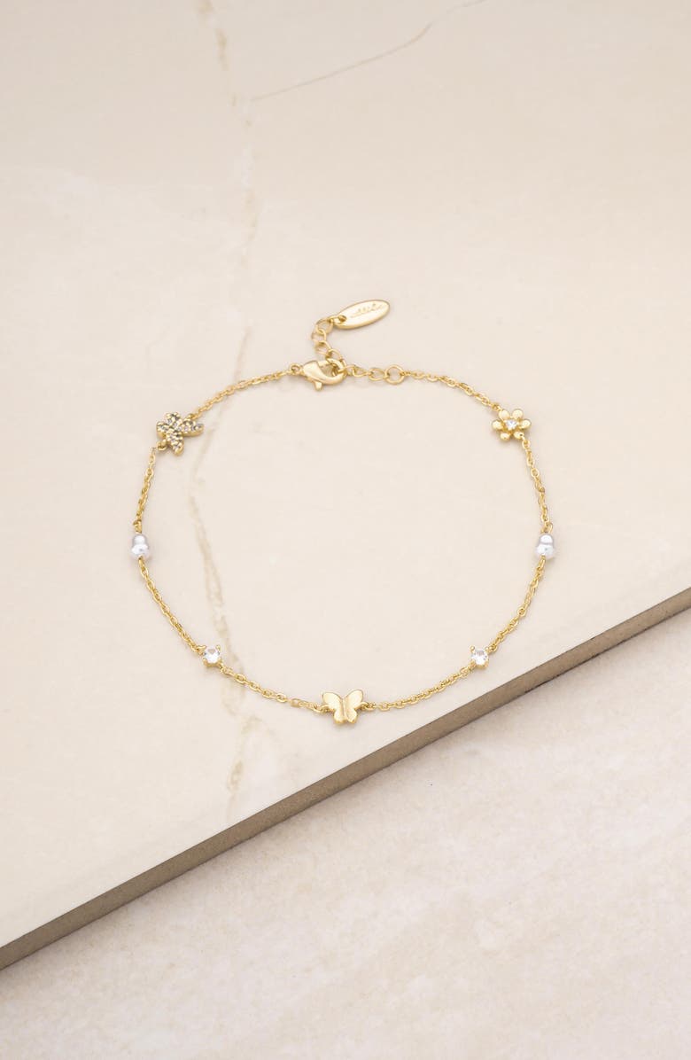 Ettika Butterfly Station Anklet, Alternate, color, 