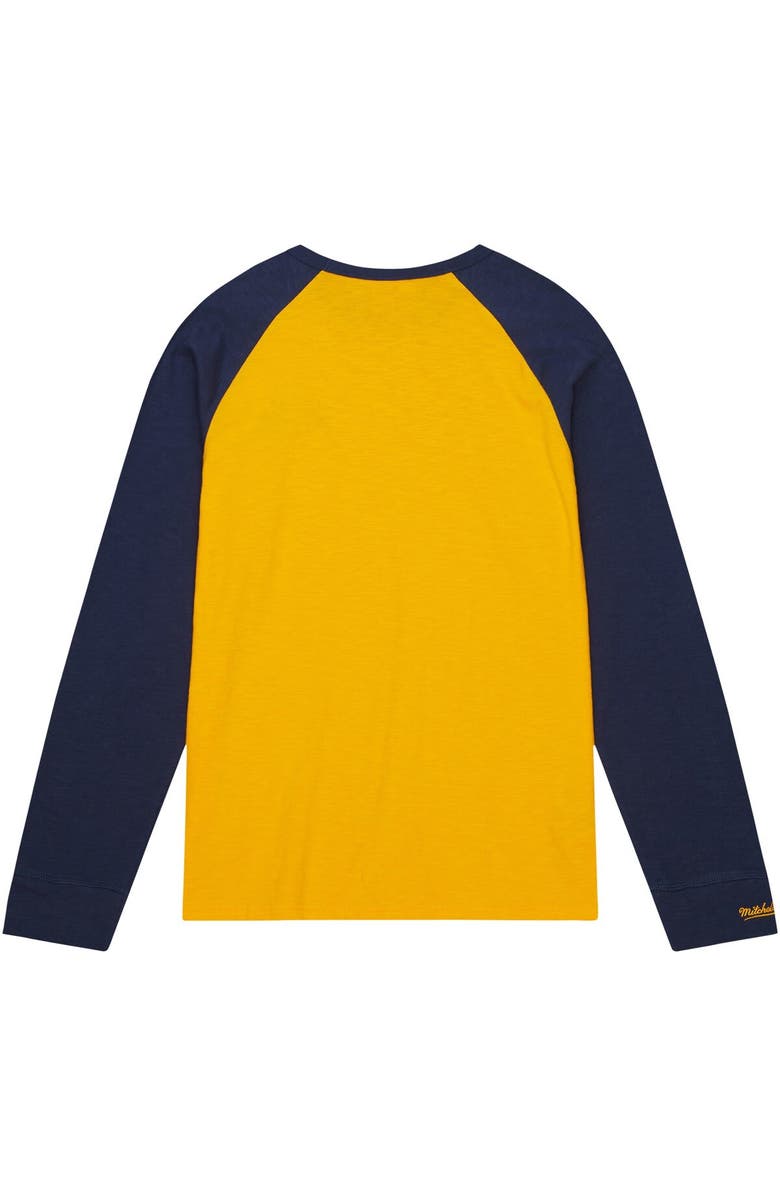 Mitchell & Ness Men's Mitchell & Ness Maize Michigan Wolverines Legendary Slub Raglan Long Sleeve T-Shirt, Alternate, color, Maize