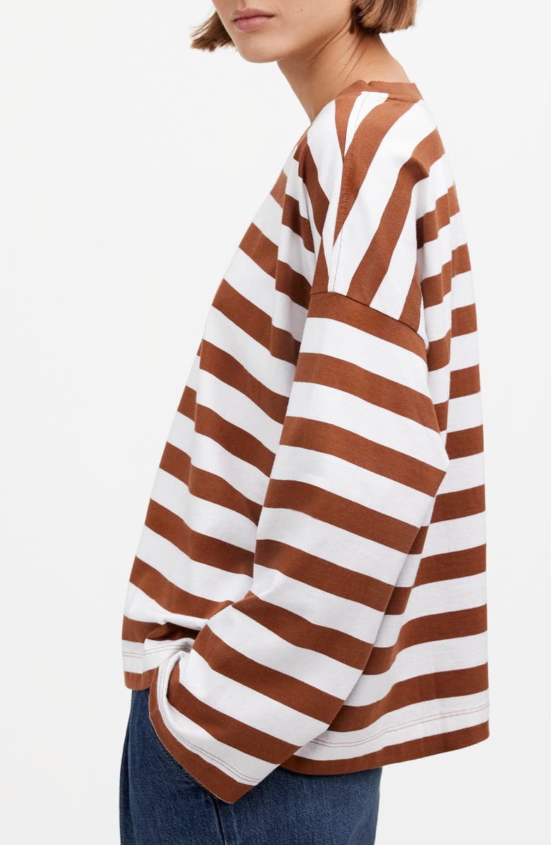 Madewell Stripe Oversize Long Sleeve Crewneck T-Shirt, Alternate, color,