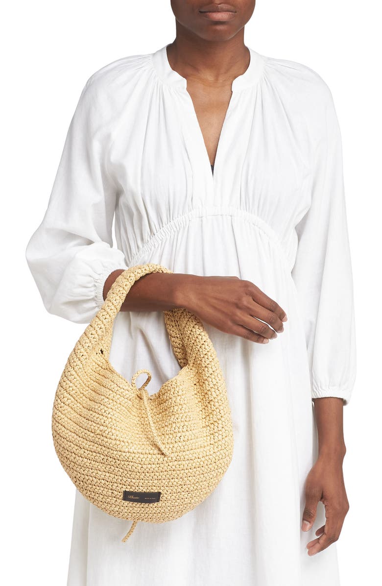 Khaite Medium Olivia Raffia Hobo Bag, Alternate, color,