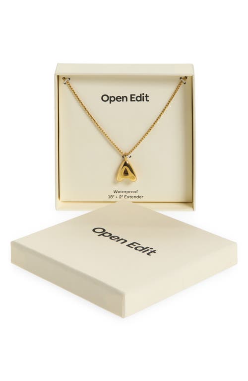 Open Edit Waterproof Bubble Initial Pendant Necklace