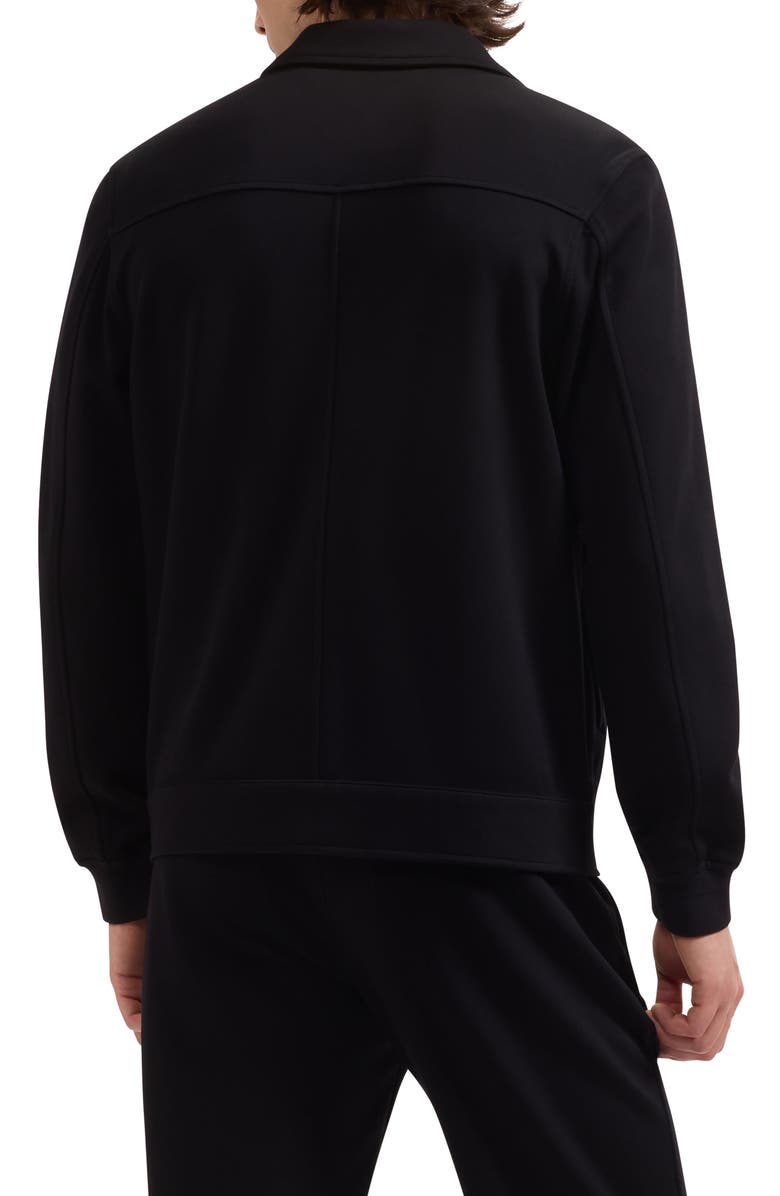 Bugatchi Soft Touch Blouson Knit Jacket, Alternate, color, Black