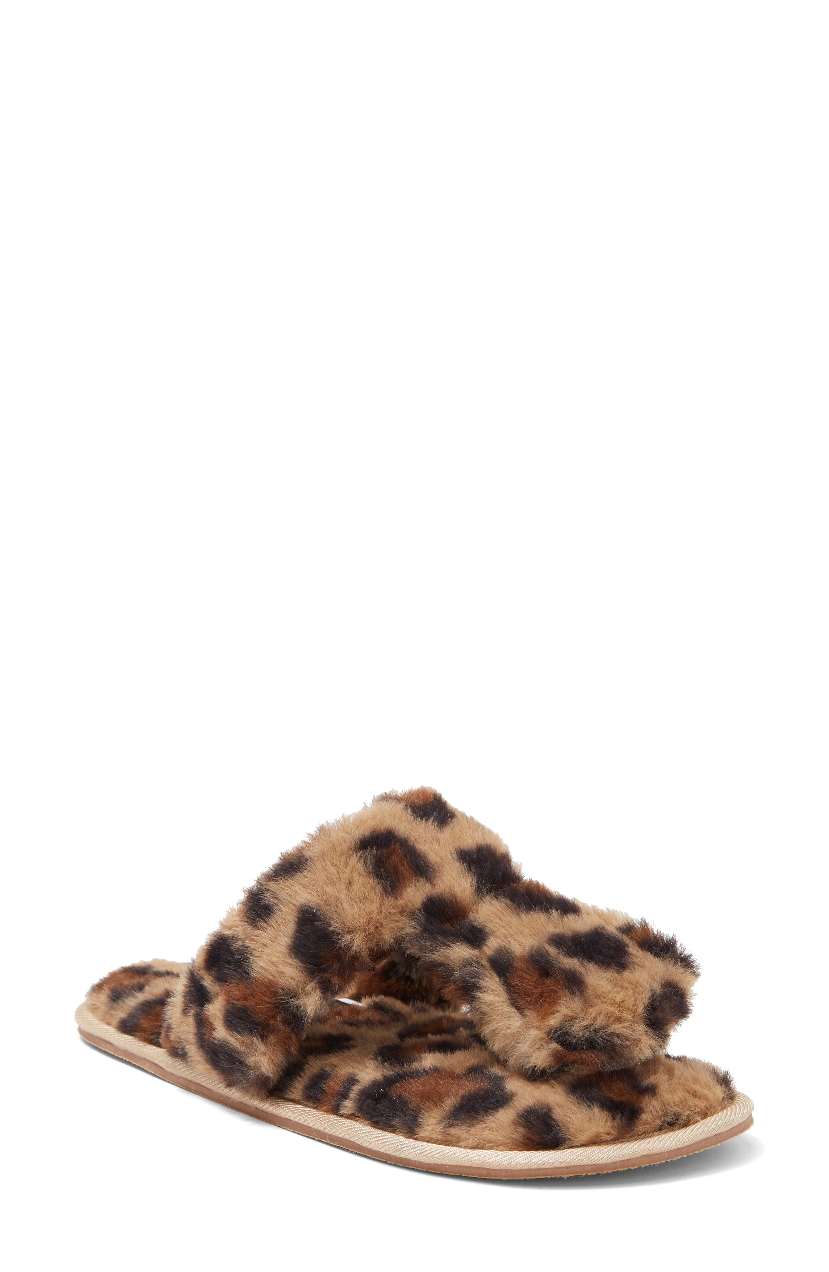 NORDSTROM RACK Rue Faux Fur Thong Slipper, Main, color, 