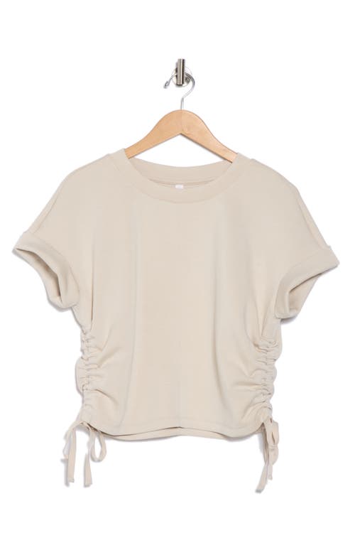 Z By Zella Whisper Ruched Scuba T-shirt In Gray