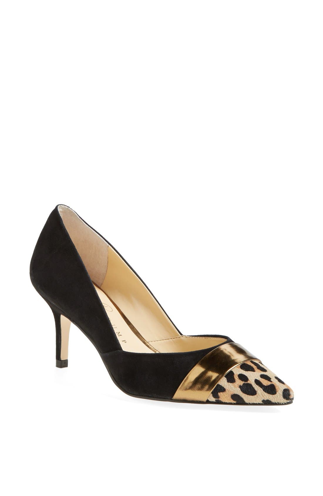 'Nyle' Pump, Main, color, BLACK SUEDE/ PONY