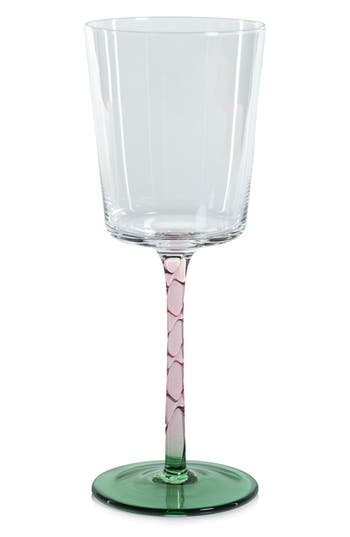 Zodax Sachi Set Of 4 White Wine Glasses In Transparent