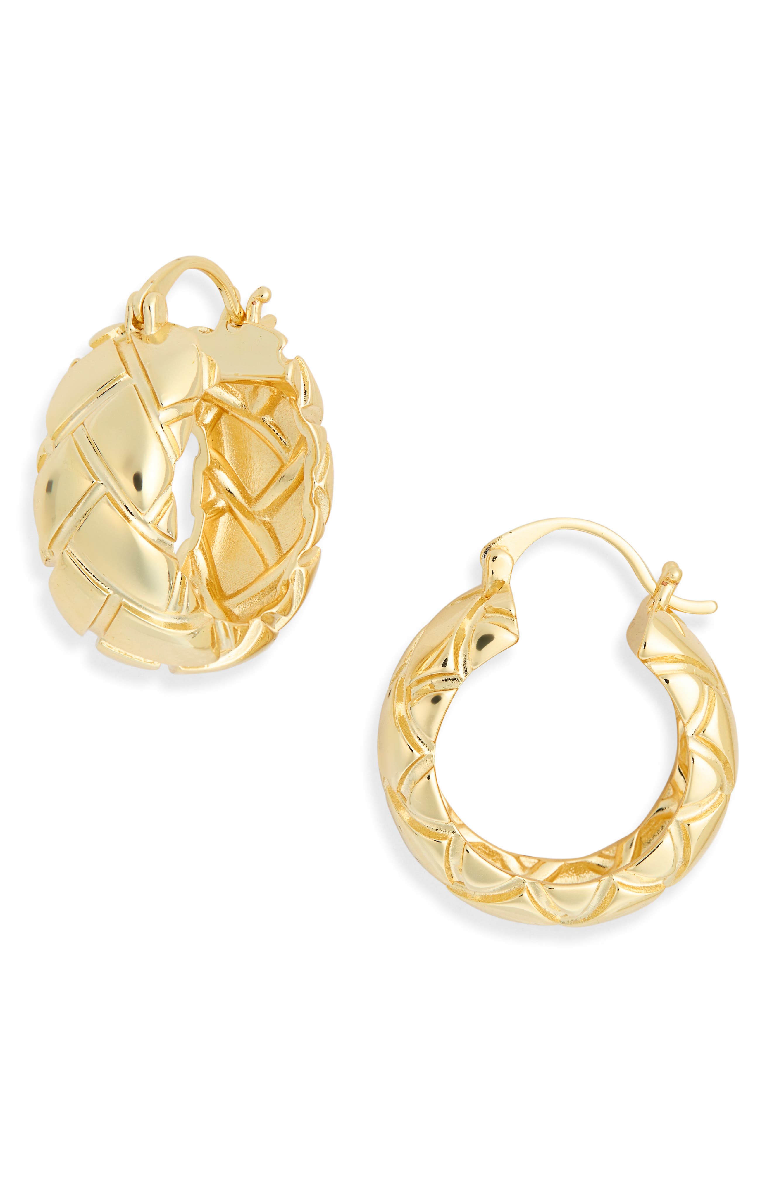 Demi Fine Textured Hoop Earrings