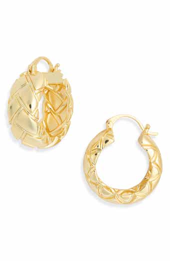 Demi Fine Textured Hoop Earrings