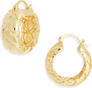 NORDSTROM RACK Demi Fine Textured Hoop Earrings