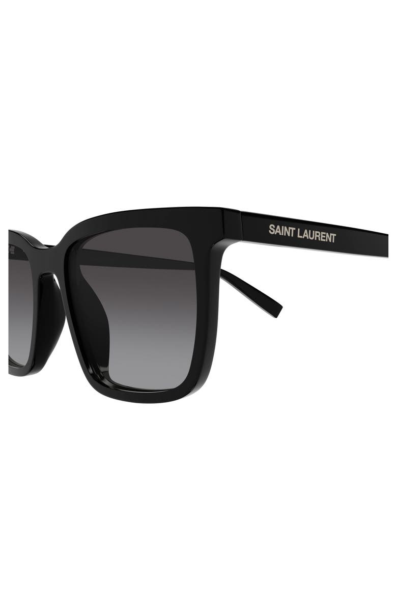 Saint Laurent 54mm Square Sunglasses, Alternate, color, Black