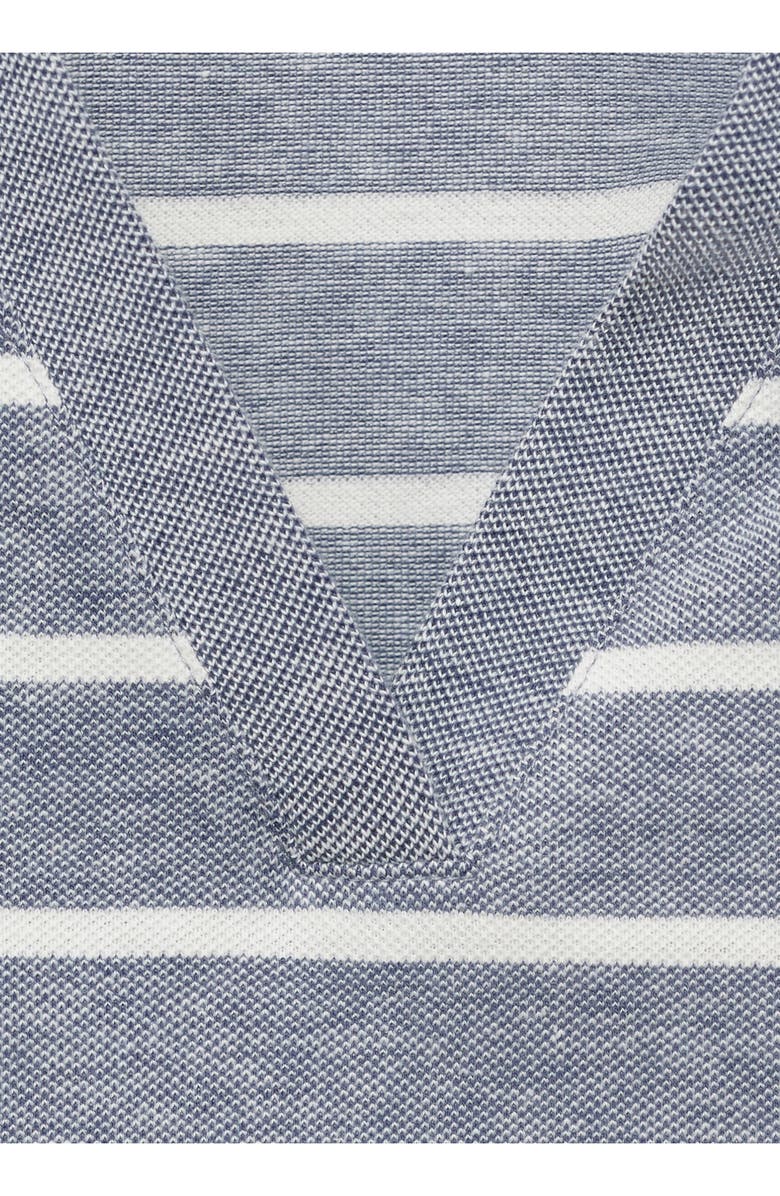 MANGO Stripe Crop Polo, Alternate, color, Blue