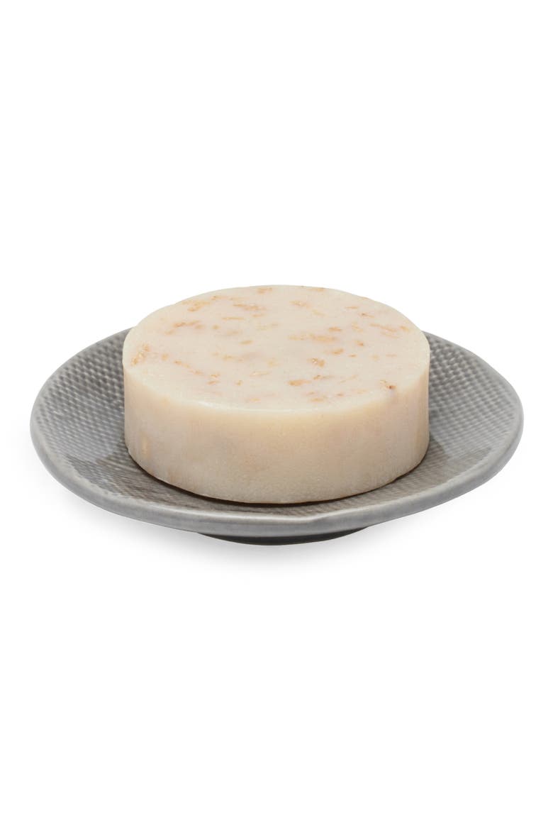 Cordoba Textured Ceramic Soap Dish, Main, color, GRAY BURLAP