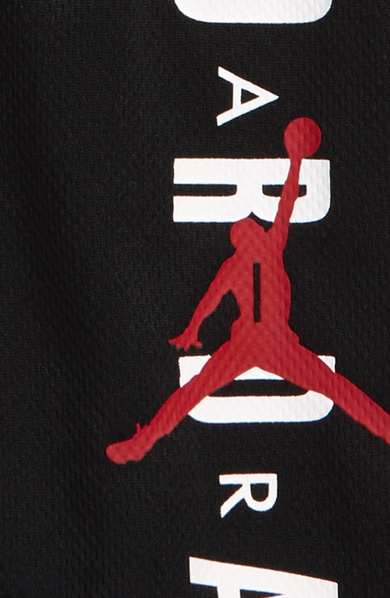 Jordan Vertical Logo Mesh Shorts, Alternate, color, Black