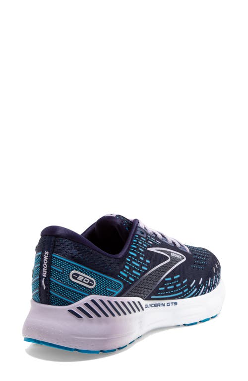 Brooks Glycerin Gts 20 Running Shoe In Blue