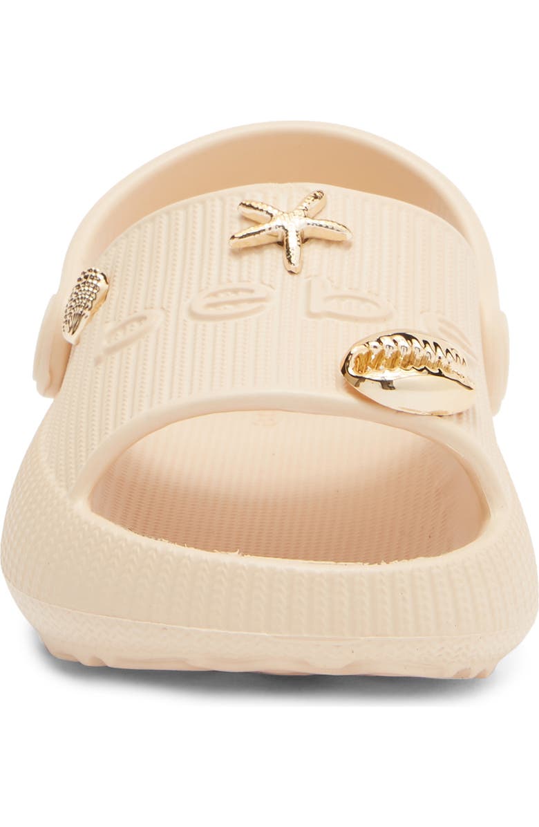 bebe Embellished Slide Sandal, Alternate, color,