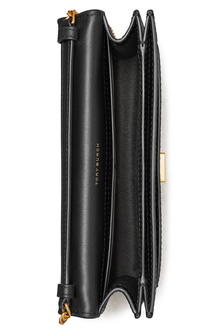 T Monogram Wallet on a Chain, Alternate, color, BLACK