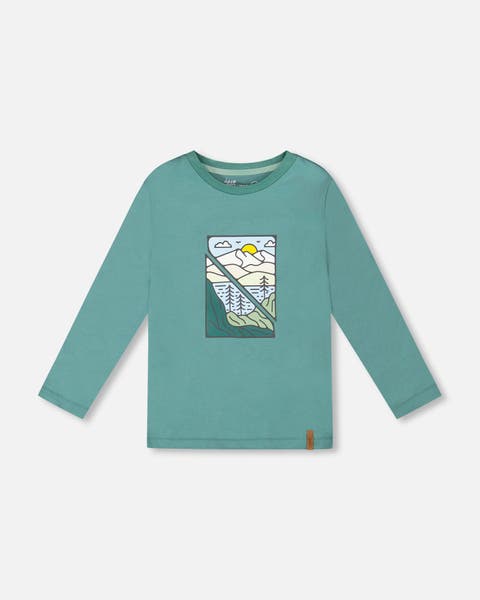Long Sleeve Cotton Jersey Tee Shirt (Little Kid & Big Kid)