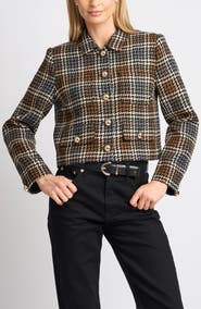 Ted Baker Jackson Plaid Cropped Jacket