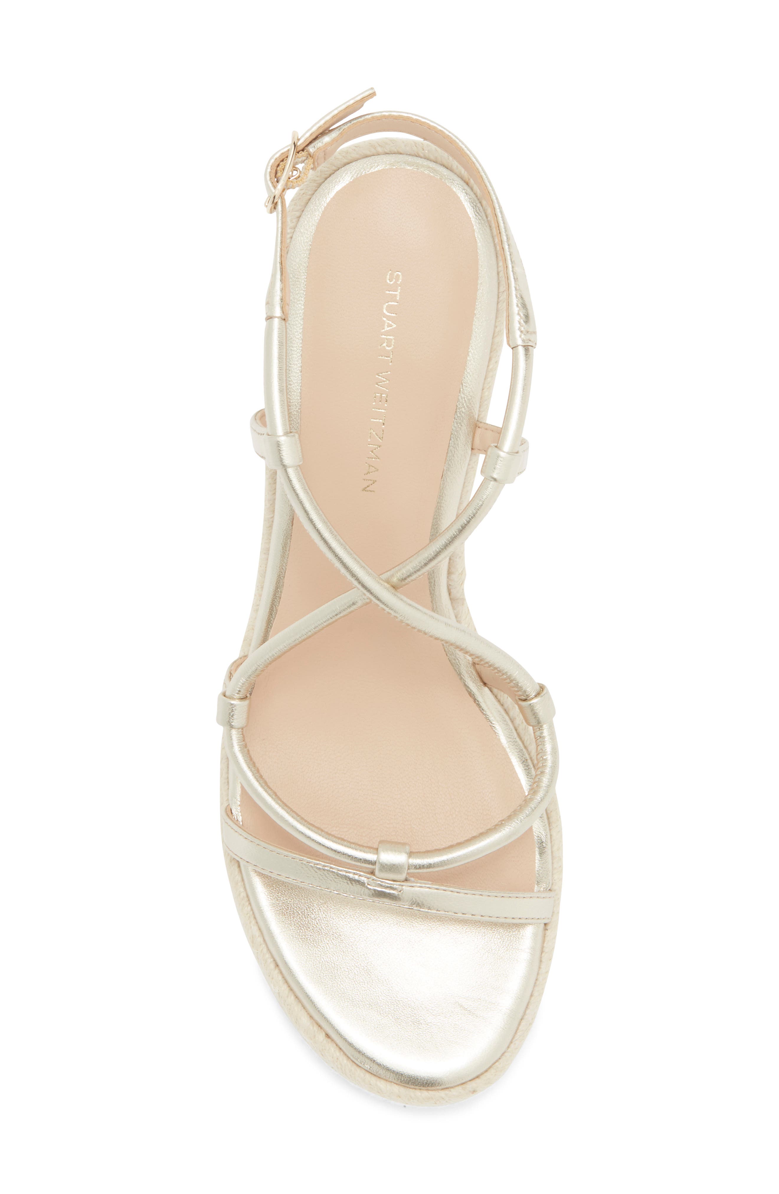 Nilla Espadrille Platform Wedge Sandal, Alternate, color, PLATINO