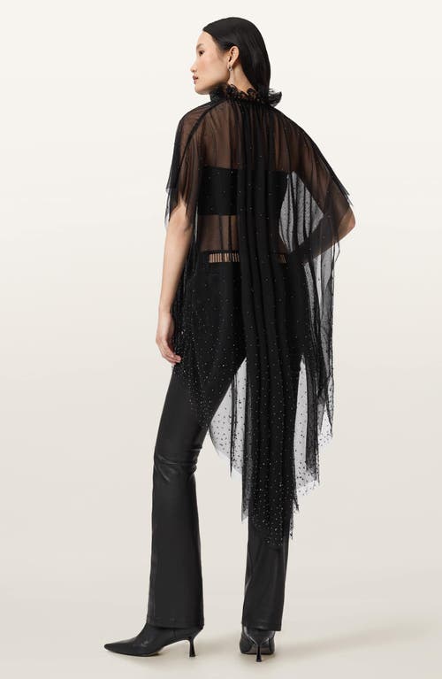 Allsaints Haldan Straight Leg Leather Pants In Black