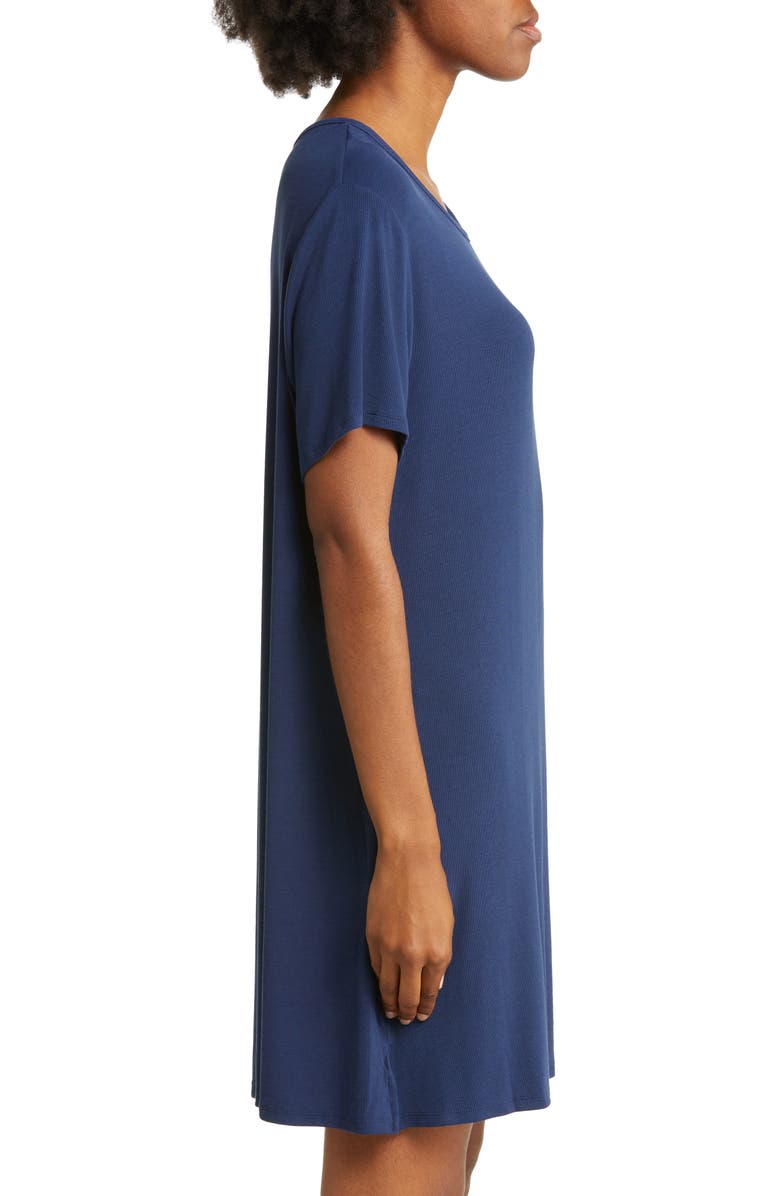 Cozy Earth Rib Knit Nightshirt, Alternate, color, Navy