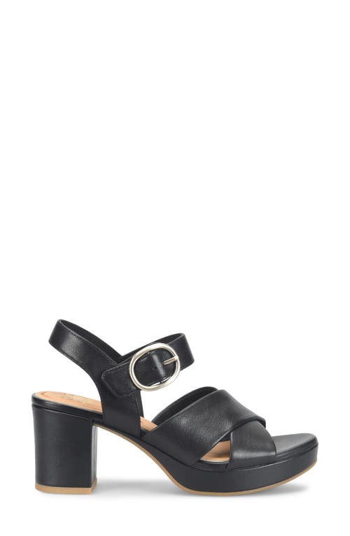 Söfft Lizzie Ankle Strap Platform Sandal In Black